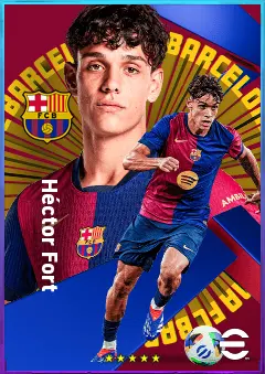 Héctor Fort eFootball 2026 player card, 80 OVR RB