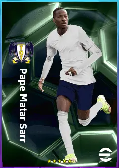 Pape Matar Sarr eFootball 2026 player card, 82 OVR CMF