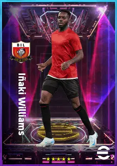 Iñaki Williams eFootball 2026 player card, 82 OVR RWF