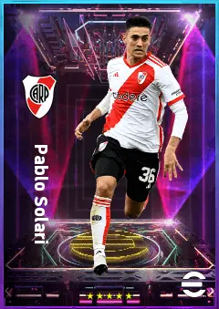 Pablo Solari eFootball 2026 player card, 81 OVR RWF