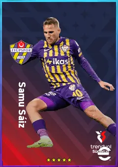 Samu Sáiz eFootball 2026 player card, 77 OVR AMF