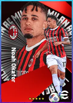 Noah Okafor eFootball 2026 player card, 81 OVR CF