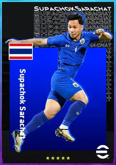 Supachok Sarachat eFootball 2026 player card, 75 OVR SS