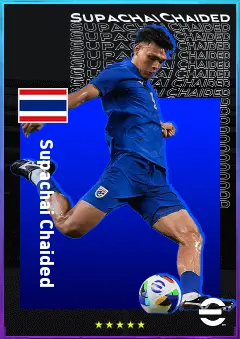 Supachai Chaided eFootball 2026 player card, 77 OVR SS
