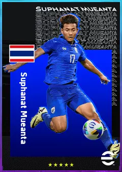 Suphanat Mueanta eFootball 2026 player card, 75 OVR RWF