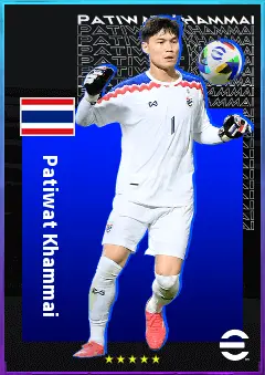 Patiwat Khammai eFootball 2026 player card, 74 OVR GK