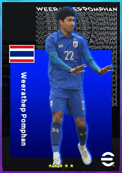 Weerathep Pomphan eFootball 2026 player card, 74 OVR DMF