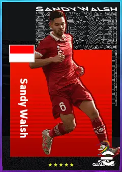 Sandy Walsh eFootball 2026 player card, 76 OVR RB