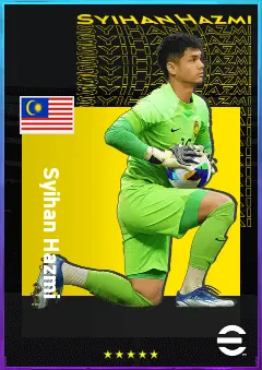 Syihan Hazmi eFootball 2026 player card, 74 OVR GK