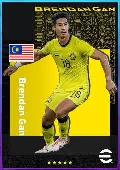 Brendan Gan eFootball 2026 player card, 74 OVR DMF