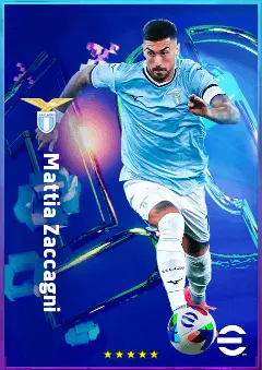 Mattia Zaccagni eFootball 2026 player card, 82 OVR LWF