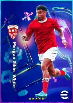 Morgan Gibbs-White eFootball 2026 player card, 81 OVR AMF
