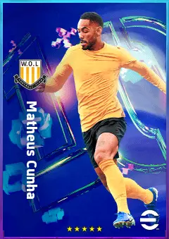 Matheus Cunha eFootball 2026 player card, 82 OVR CF