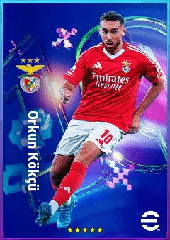 Orkun Kökçü eFootball 2026 player card, 82 OVR CMF