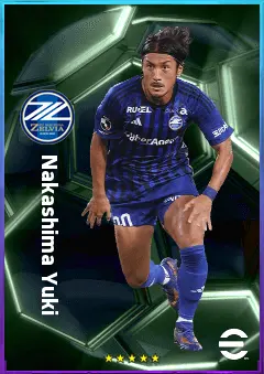 Nakashima Yuki eFootball 2026 player card, 72 OVR CF