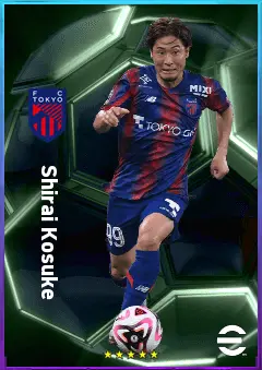 Shirai Kosuke eFootball 2026 player card, 76 OVR RB