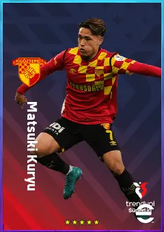Matsuki Kuryu eFootball 2026 player card, 78 OVR CMF