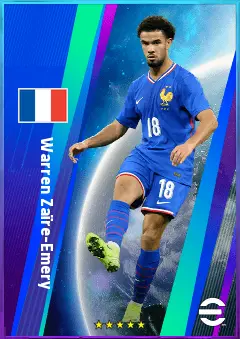 Warren Zaïre-Emery eFootball 2026 player card, 82 OVR CMF