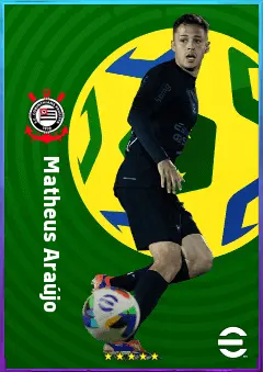 Matheus Araújo eFootball 2026 player card, 77 OVR AMF