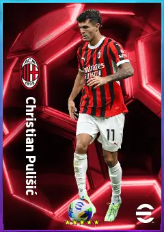 Christian Pulišić eFootball 2026 player card, 83 OVR LWF
