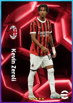 Kevin Zeroli eFootball 2026 player card, 78 OVR CMF