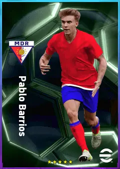 Pablo Barrios eFootball 2026 player card, 82 OVR CMF