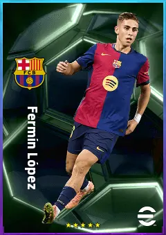 Fermín López eFootball 2026 player card, 82 OVR CMF