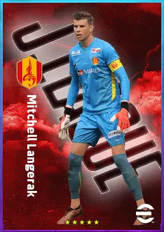 Mitchell Langerak eFootball 2026 player card, 77 OVR GK