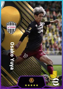 Osako Yuya eFootball 2026 player card, 80 OVR CF