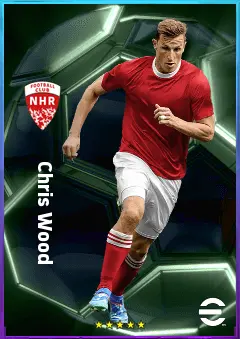 Chris Wood eFootball 2026 player card, 80 OVR CF