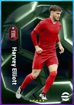 Harvey Elliott eFootball 2026 player card, 81 OVR AMF
