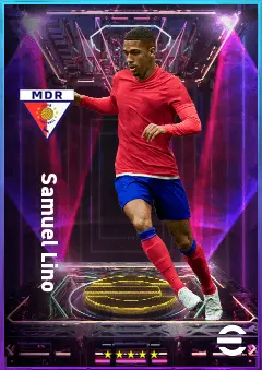 Samuel Lino eFootball 2026 player card, 82 OVR LMF