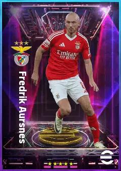 Fredrik Aursnes eFootball 2026 player card, 81 OVR CMF
