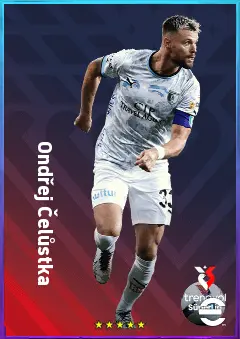 Ondřej Čelůstka eFootball 2026 player card, 76 OVR CB