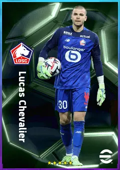 Lucas Chevalier eFootball 2026 player card, 83 OVR GK