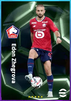 Edon Zhegrova eFootball 2026 player card, 81 OVR RWF