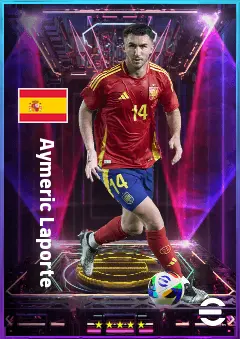 Aymeric Laporte eFootball 2026 player card, 82 OVR CB