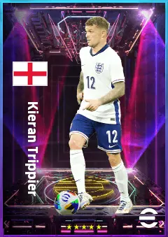 Kieran Trippier eFootball 2026 player card, 82 OVR RB
