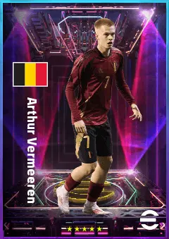 Arthur Vermeeren eFootball 2026 player card, 81 OVR DMF