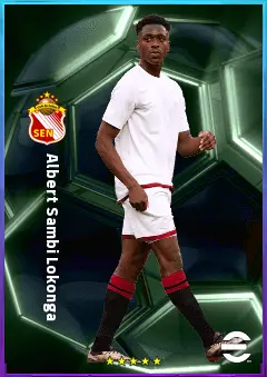 Albert Sambi Lokonga eFootball 2026 player card, 80 OVR DMF