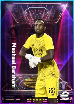 Meshaal Barsham eFootball 2026 player card, 79 OVR GK