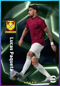 Lucas Paquetá eFootball 2026 player card, 83 OVR AMF
