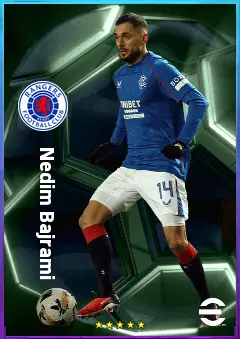 Nedim Bajrami eFootball 2026 player card, 80 OVR AMF