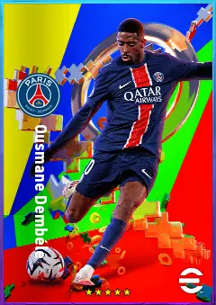 Ousmane Dembélé eFootball 2026 player card, 84 OVR CF