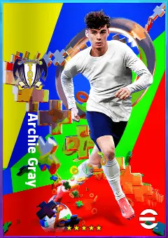 Archie Gray eFootball 2026 player card, 80 OVR CB