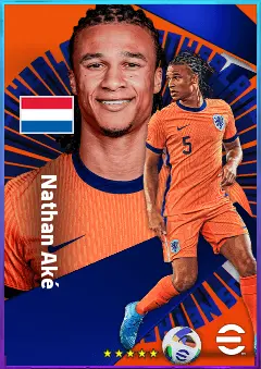 Nathan Aké eFootball 2026 player card, 83 OVR CB