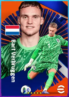 Bart Verbruggen eFootball 2026 player card, 83 OVR GK