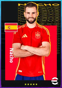 Nacho eFootball 2026 player card, 80 OVR CB
