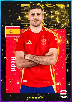 Rodri eFootball 2026 player card, 85 OVR DMF