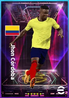 Jhon Córdoba eFootball 2026 player card, 81 OVR CF